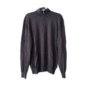 FIORONI CASHMERE MENS 1/4 ZIP SWEATER EURO SIZE 52